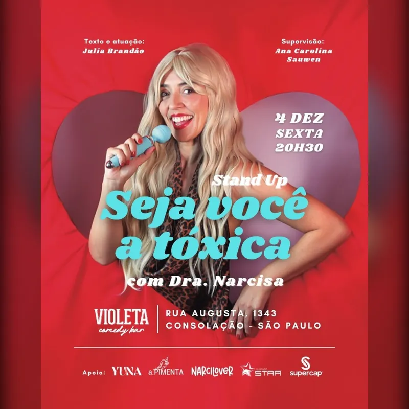 DRA NARCISA em SEJA VOCÊ A TÓXICA - Show de comédia em SP!